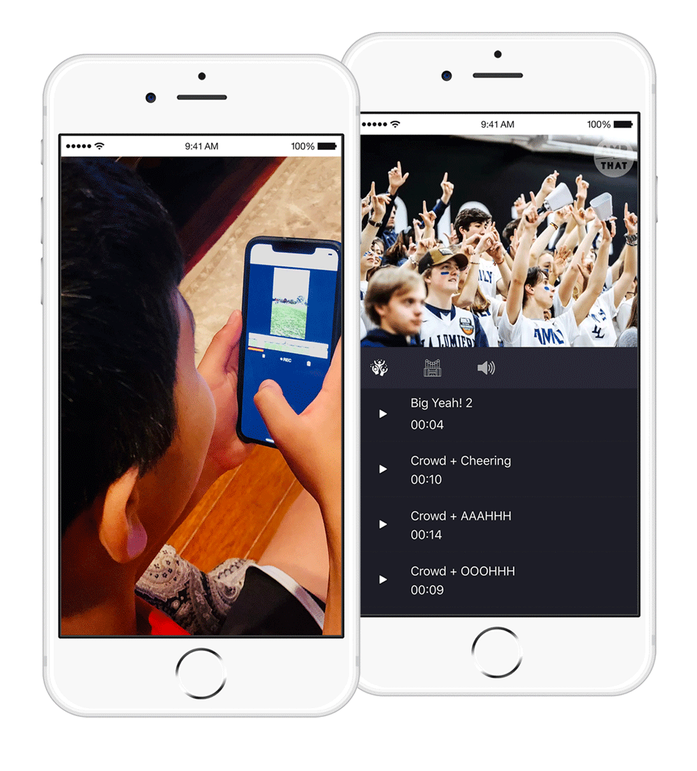 ampthat screenshot record and crowd sound